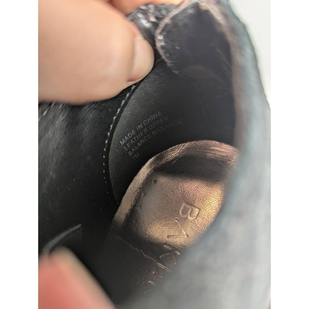 Y2K Bakers GENAA black leather lace up oxford platform booties womens 7 - Picture 6 of 8